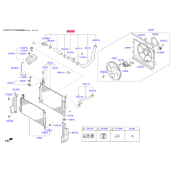 Шланг радіатора нижній 25415-D4000 Mobis