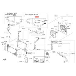 Шланг (патрубок) системи охолодження верхній 25414-3S100 Mobis