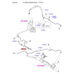 Гідравлічний шланг, кермо 57540-2B100 Mobis