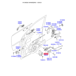 Ручка двери, внутреннее оснащение левая 82610-2E000WK Mobis