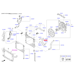 Шланг (патрубок) системы охлаждения 25422-2W000 Mobis