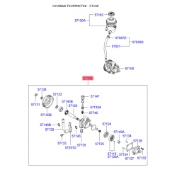 Гидравлический насос, рулевое управление 57100-1E001 Mobis