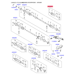 Чехол полуоси (пыльник) приводного вала правый 49606-2HA00 Mobis