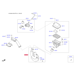 Рукав воздухозаборника, воздушный фильтр 28220-F2000 Mobis