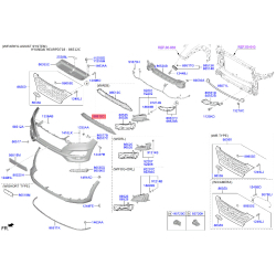 Решетка радиатора 86561-D7500 Mobis