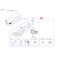 Фара основная левая 92101-B8650 Mobis