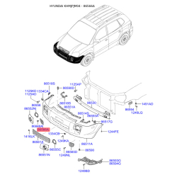Облицовка, противотуманная фара правая 86566-2E000 Mobis