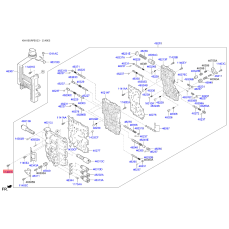 Болт КПП 11405-06286K Mobis - 1140506286K - схема с каталога 1140ES, KEURPEX23 1140506286K