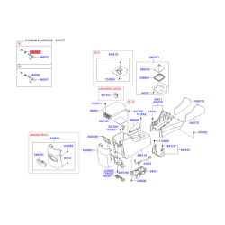 Центральна консоль комплектуючи верхня 84664-3K000 Mobis