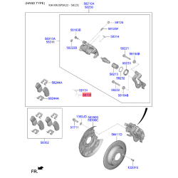 Пружина, колодки диского тормоза 58188-F2000 Mobis