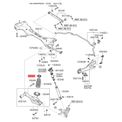 Прокладка задньої пружини верхня 55341-2G000 Mobis