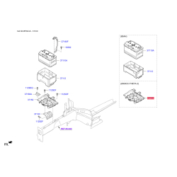 Крепление аккумулятора 37150-D4000 Mobis