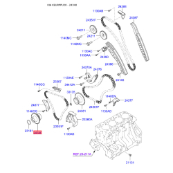 Шестерня, колінчастий вал 24340-4A000 Mobis