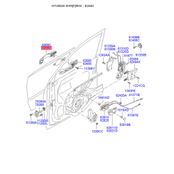 Ручка двери правая 82660-2E000 Mobis