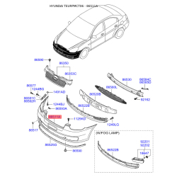 Бампер 86511-1E001 Mobis