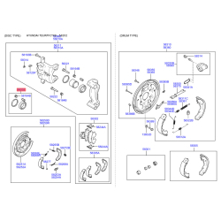 Ремкомплект тормозного суппорта 58202-17A10 Mobis