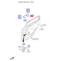 Система управления ручки двери задняя правая 82664-F2000 Mobis