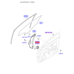 Электродвигатель, стеклоподъемник передний левый 82460-0U000 Mobis