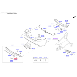 Кронштейн, буфер левый нижний 86675-D4000 Mobis