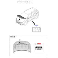 Таблица информационная на кузов 97699-2W000 Mobis
