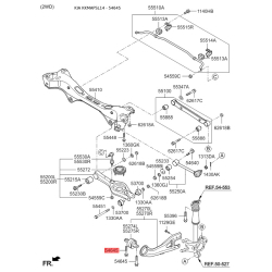 Болт кулака и сайлентблока 54645-07000 Mobis