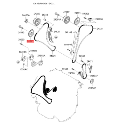 Шестерня, вал распределителя 24221-3C110 Mobis