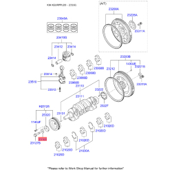 Плоская шайба, ременный шкив - коленчатый вал 23161-4A020 Mobis