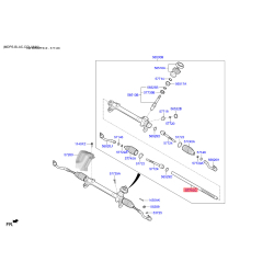 Зубчатая рейка, рулевой механизм 57710-C1000 Mobis