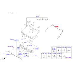 Молдинг (уплотнитель) лобового стекла 86130-2T000 Mobis