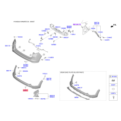 Заглушка бампера 86667-D3500 Mobis