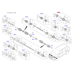 Шарнирный комплект приводного вала правый 49582-C5080 Mobis