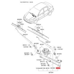 Привід склоочисника, система очищення вікон 98120-1G000 Mobis