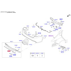 Зажим, молдинг / защитная накладка нижние 86679-D4000 Mobis
