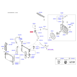 Соединительный патрубок, провод охлаждающей жидкости 25329-1J100 Mobis