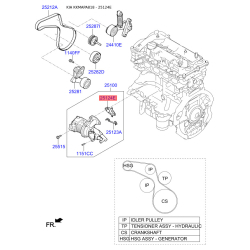 Прокладка водяний насос 25123-2E270 Mobis