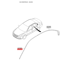 Уплотнитель (уплотнение) двери левый 82850-2G000 Mobis