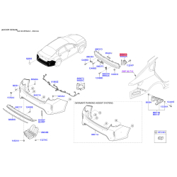 Кронштейн, буфер левый 86641-D4000 Mobis