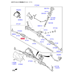Чехол (пыльник, гофра) рулевого механизма 56528-C5000 Mobis