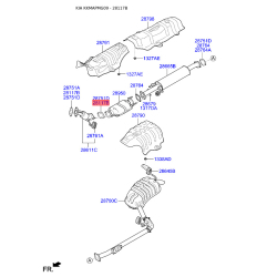 Прокладка, впускной / выпускной коллектор 28764-4D250 Mobis