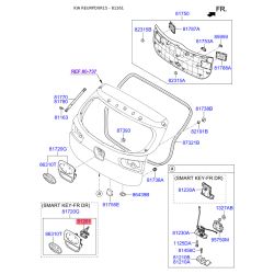 Кнопка управления крышки багажника 81260-3K001 Mobis