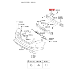 Кронштейн, буфер лівий 86641-2T000 Mobis