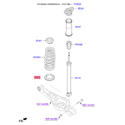 Прокладка задньої пружини нижня (на важіль) 55360-E6100 Mobis