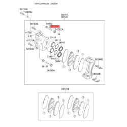 Чохол (пильник) направляючої супорта 58164-3E500 Mobis