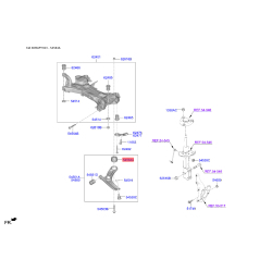 Сайлентблок рычага подвески нижний 54584-F2000 Mobis