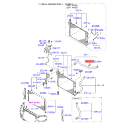 Хомут системы охлаждения 25481-2B800 Mobis