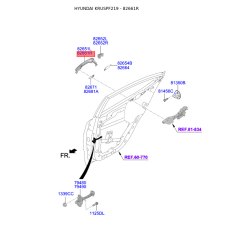 Рама ручки дверей права 82661-F2200 Mobis