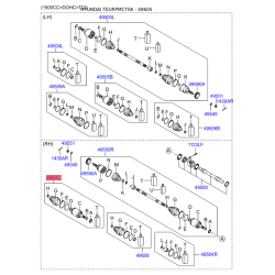 Чохол півосі (пильник) приводного валу правий 49605-1E600 Mobis