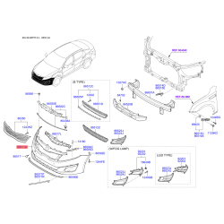 Бампер 86511-2T520 Mobis