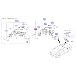 Зеркальный элемент наружного зеркала задний левый 87611-C1030 Mobis