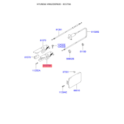 Ручка керування, паливний кран 81570-2D000 Mobis